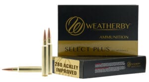 Weatherby Select Plus 280 Ackley Improved 150 Grain Swift Scirocco Ammunition