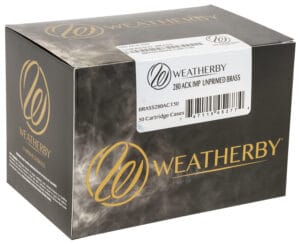 Weatherby 280 Ackley Improved Unprimed Reloading Brass 50 Count