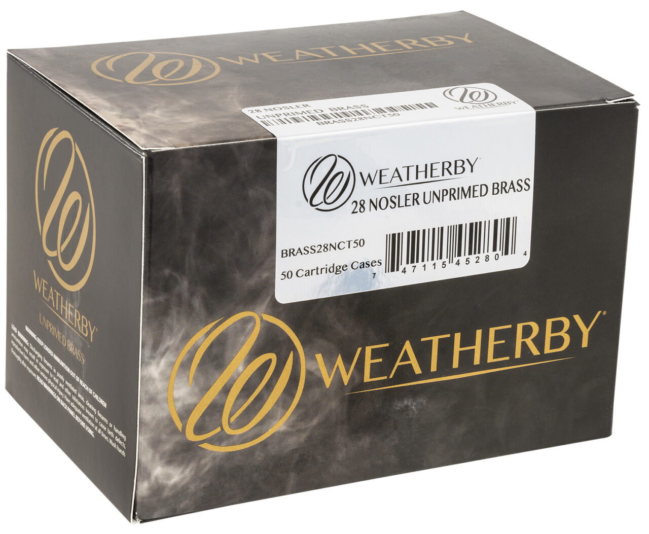 Weatherby BRASS28NCT50 Unprimed Cases 28Nosler Rifle Brass 50/Box 1 Weatherby BRASS28NCT50 Unprimed Cases 28Nosler Rifle Brass 50/Box