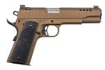 Auto-Ordnance 1911TCAC10 1911  45 ACP 7+1 5" Stainless Steel Barrel, Serrated Stainless Steel Slide, Burnt Bronze Cerakote Steel Frame w/Beavertail, Armor Black Cerakote Engraved Aluminum Grip