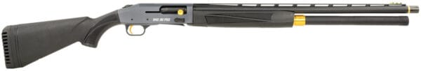 Mossberg 85165 940 Pro JM 12 Gauge 9+1 3" 24", Tungsten Gray Optic Cut Rec, Black Synthetic Furniture, Adj. Shim Stock, Gold Oversized Controls, HiViz TriComp Sight, Ext. Chokes