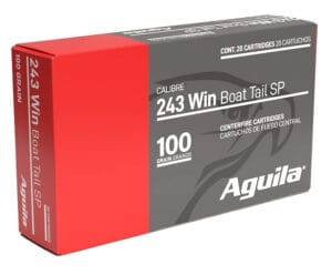 Aguila 243 Winchester 100 Grain Soft Point Rifle Ammunition