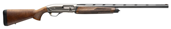 Browning 011779204 Maxus II Upland Full Size 12 Gauge Semi-Auto 3" 4, 2 3/4" Shells 28" Matte Blued Vent Rib Barrel, Satin Nickel Aluminum Receiver,  Grade I Turkish Walnut Wood Stock w/Adj Shim