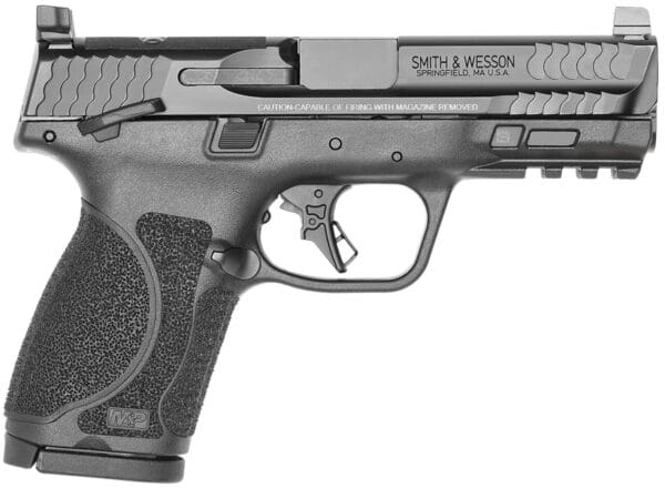 Smith & Wesson 14099 M&P M2.0 *MA Compliant Compact 9mm Luger 10+1 4" Black Armornite Stainless Steel Barrel, Black Cerakote Optic Cut/Serrated Stainless Steel Slide & Polymer Frame w/Picatinny Rail