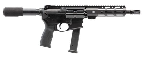 Bersa BAR9GL8BSC AR9  9mm Luger 27+1 8" Barrel, KAW Valley XL Compensator, Hard Coat Anodized Metal Finish, M-Lok Handguard, Magpul MOE+ Grip, Manual Safety