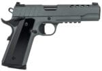 Tisas 10100538 1911 Night Stalker Full Size 9mm Auto 9+1 5" Steel Barrel, Ported/Serrated Steel Slide, Platinum Grey Cerakote Steel Frame w/Beavertail & Picatinny Rail, Ambidextrous