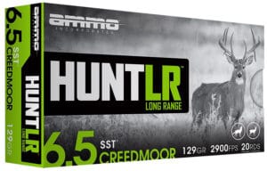Ammo Inc Hunt Long Range 6.5mm Creedmoor 129 Grain Super Shock Tip Ammunition