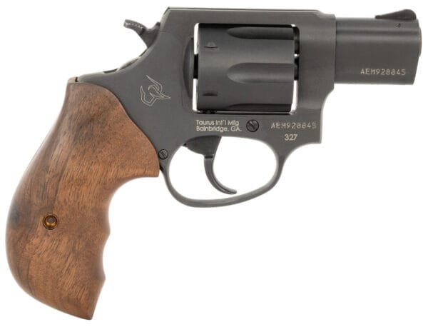 Taurus 232721TW 327  Small Frame 327 Federal Mag 6rd 2" Matte Black Carbon Steel Barrel, Cylinder & Frame, Walnut Grip, Hammer Safety