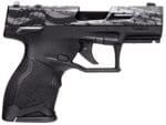 Taurus 1TX22131US5 TX22C T.O.R.O. Compact Frame 22 LR 13+1 3.60" Matte Black Threaded Barrel, Engraved Distressed USA Flag Optic Ready/Serrated Slide, Black Polymer Frame