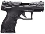 Taurus 1TX2213110US5 TX22C T.O.R.O. Compact Frame 22 LR 10+1 3.60" Matte Black Threaded Barrel, Engraved Distressed USA Flag Optic Ready/Serrated Slide, Black Polymer Frame