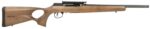 Savage Arms 47247 A Series Timber 22 LR 10+1 18" Black Threaded Barrel, Black Picatinny Rail Steel Receiver, Woodgrain Fixed Thumbhole Stock