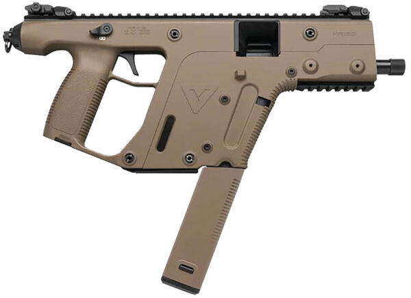 Kriss USA KV10PFD20 Vector SDP G2 10mm Auto 33+1 5.50" Black Nitride Threaded Barrel, Flat Dark Earth Picatinny Rail Top & Bottom, QD Sling Swivel