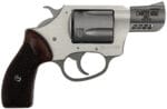Charter Arms 53802 Coyote  380 ACP 5 Shot 2" Aluminum Small Rosewood Checkered Grip