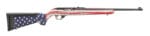 Ruger 31207 10/22  22 LR 10rd 18.50" Satin Black American Flag Camo Synthetic Stock