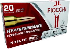Fiocchi 6.5 PRC 140 Grain Nosler Reduced Drag Factor Rifle Ammunition
