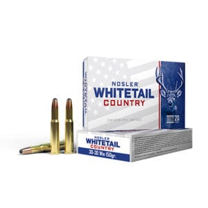 Nosler Whitetail Country 30-30 Winchester 150 Grain Solid Base Ammunition