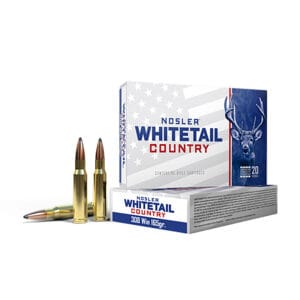 Nosler Whitetail Country 308 Winchester 165 Grain Spitzer Boat Tail Ammunition