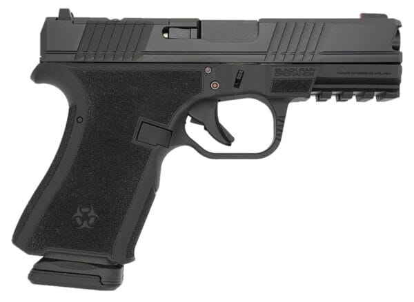 Black Rain Ordnance FL9MMBLK   Compact Frame 9mm 15+1 4" Stainless Steel Slide