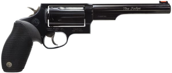 Taurus 2441061T Judge  45 Colt (LC)/410 Bore 5rd 6.50" Matte Black Oxide Steel Barrel, Cylinder & Frame, Black Ribber Grip, Exposed Hammer