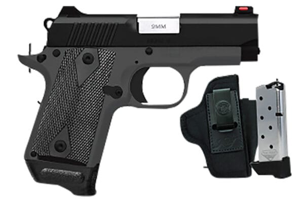 Kimber Mfg.,inc 3300252 Micro 9 RTC 9mm 7+1 3.15" Ramped Barrel Black KimPro II Flared/Lowered Ejection Port Stainless Steel Slide Shadow Ghost Grip