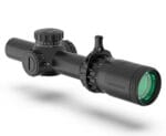 Swampfox Optics THK14241GF Tomahawk II  Black 1-4x 24mm 30mm Tube Bright Fiber Optic Green Reticle