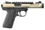 Ruger 43955 Mark IV 22/45 Lite 22 LR 10+1 4.40" Stainless Threaded Barrel, Champagne Anodized Serrated Slide w/Picatinny Rail, Black Anodized Polymer Frame, Black Checkered 1911-Style Grip