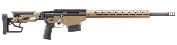 Ruger 18104 Precision  308 Win 10+1 20" Black Threaded Barrel, Smoked Bronze Cerakote Picatinny Rail Steel Receiver, M-LOK Handguard, Adj Folding Black Stock, Magpul K2-XL Grip