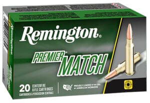 Remington Premier Match 308 Winchester 168 Grain Sierra MatchKing Ammunition