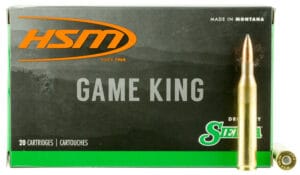HSM Game King 25-06 Remington 100 Grain Sierra GameKing Spitzer Boat Tail Rifle Ammunition