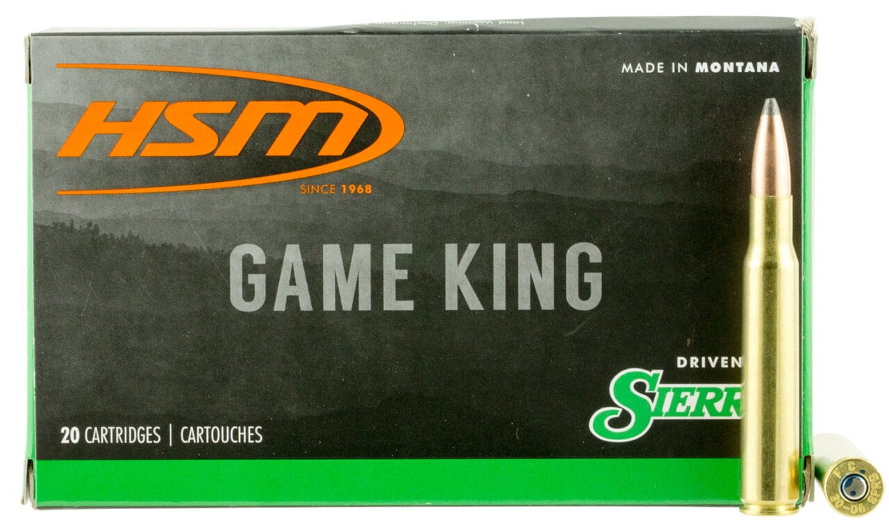 HSM Game King 30-06 Springfield 180 Grain Rifle Ammunition 1 HSM Game King 30-06 Springfield 180 Grain Rifle Ammunition