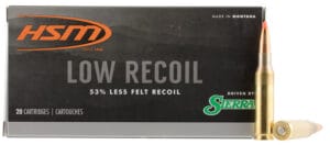 HSM 7mm-08 Remington 140 Grain Low Recoil Rifle Ammunition