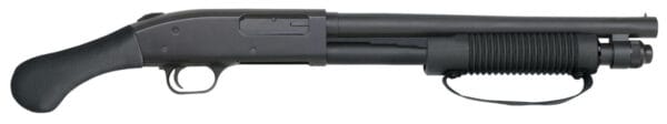 Mossberg 50659 590 Shockwave 12 Gauge 5+1 3" 14.375" Heavy Barrel, Blued Metal Finish, Dual Extractors, Drilled & Tapped Receiver, Corncob Forend w/Strap, Raptor Birdshead Grip Stock
