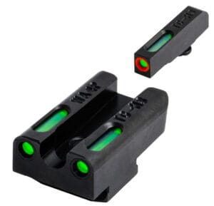 Truglo TFX Pro Black Green Tritium Fiber Optic Sight Set