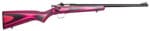 Crickett KSA2226 Youth  22 LR 1rd 16.12" Stainless Steel Barrel, Fixed Front/Adjustable Rear Peep Sights, Pink/Black Laminate Stock w/11.5" LOP, Rebounding Firing Pin Safety