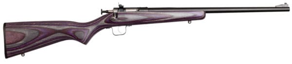 Crickett KSA2228 Youth  22 LR 1rd 16.12" Stainless Steel Barrel, Fixed Front/Adjustable Rear Peep Sights, Purple Laminate Stock w/11.5" LOP, Rebounding Firing Pin Safety