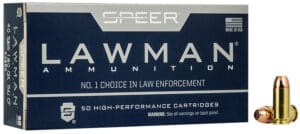 Speer Lawman 40 S&W 180 Grain Total Metal Jacket Ammunition