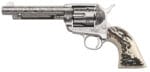 Taylors & Company OG1407 1873 Cattle Brand 357 Mag 6rd 5.50" Nickel Engraved Imitation Stag Grip