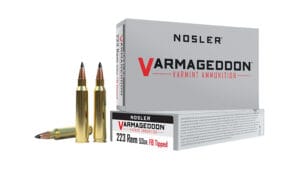 Nosler Varmageddon 223 Remington 53 Grain Flat Base Tipped Ammunition