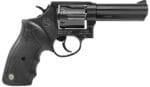 Taurus 2820041 82  38 Special +P 6 Shot 4" Barrel, Overall Matte Black Oxide Finish Steel, Finger Grooved Black Rubber Grip, Fixed Sights