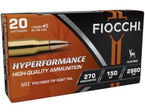 Fiocchi Hyperformance 270 Winchester 150 Grain Super Shock Tip Ammunition
