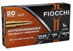 Fiocchi Hyperformance 30-06 Springfield 180 Grain Super Shock Tip Ammunition