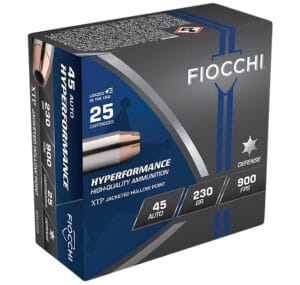 Fiocchi Hyperformance 45 ACP 230 Grain Hornady XTP Hollow Point Ammunition
