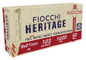 Fiocchi 9x21mm IMI 123 Grain Full Metal Jacket Ammunition