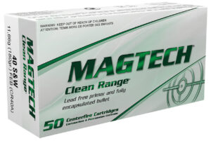 Magtech CR40A Clean Range  40S&W 180gr Fully Encapsulated Bullet Flat 50 Per Box/20 Case