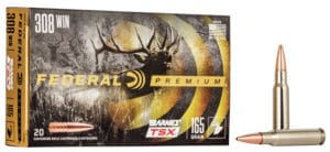 Federal Premium 308 Winchester 165 Grain Barnes TSX Ammunition