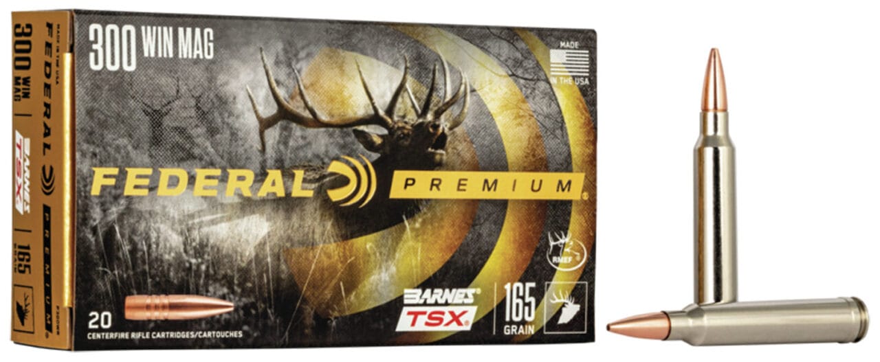 Federal Premium 300 Winchester Magnum 165 Grain Barnes TSX Ammunition 1 Federal Premium 300 Winchester Magnum 165 Grain Barnes TSX Ammunition