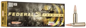 Federal Premium 300 Winchester Short Magnum 165 Grain Barnes TSX Rifle Ammunition