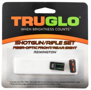 Truglo Fiber Optic Rear Sight Set Adjustable Elevation Black