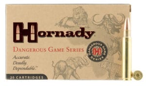 Hornady Dangerous Game 375 Ruger 300 Grain Solid Rifle Ammunition