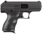 Hi-Point 916G C9  9mm Luger 8+1, 3.50" Black Steel w/Integral Compensator Barrel, Black Powder Coated Serrated Steel Slide, Black Polymer Frame & Grip,